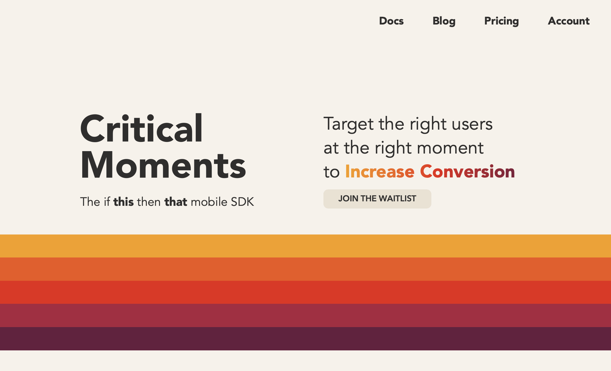 Screenshot of criticalmoments.io homepage